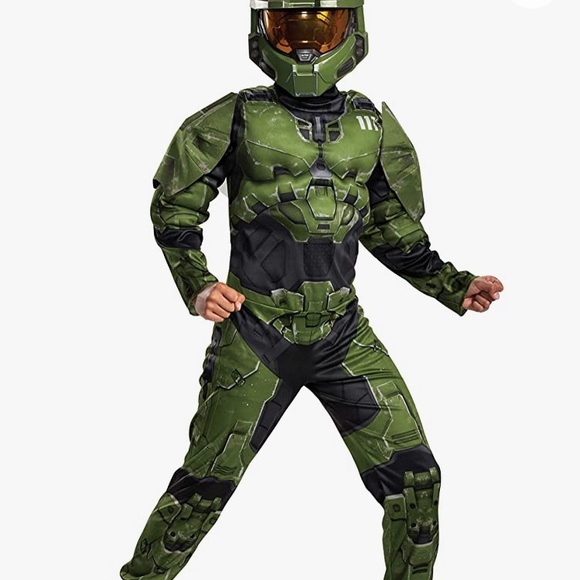 Halo Infinite Master Chief Costume, Muscle Padded Video Game Inspired Character - Picture 1 of 6